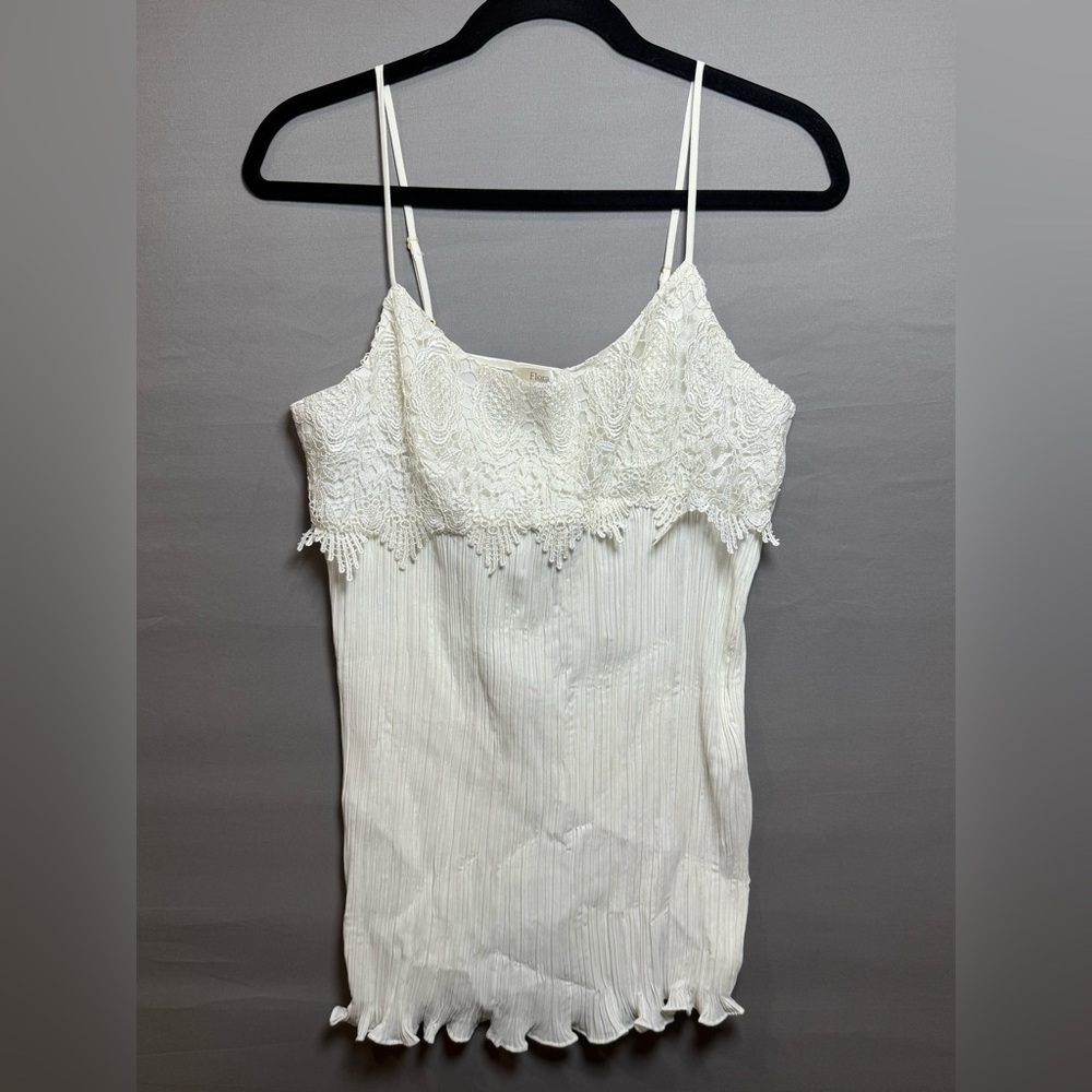 FLORA White Lace Chemise, Bridal‎